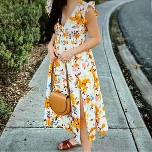 Abercrombie & Fitch Flutter Sleeve Dress